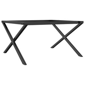 vidaXL Coffee Table Leg Black Powder-coated steel 27.6 x 23.6 x 16.9 in