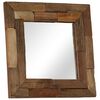 vidaXL Mirror Various shades of brown Solid reclaimed wood, glass