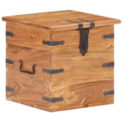 vidaXL Chest 15.7"x15.7"x15.7" Solid Acacia Wood