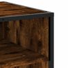 vidaXL TV Cabinet Smoked Oak Engineered Wood, Metal Large TV Cabinet