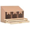 vidaXL Chicken Laying Nest 3 Compartments 36.6"x15.7"x25.6" Solid Pine Wood