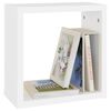 vidaXL Cube Shelf Set of 2 White Engineered wood 11.8 x 5.9 x 11.8 in