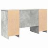 vidaXL Desk with Drawer Concrete grey 140 x 49 x 76 cm Engineered wood