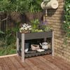 vidaXL Garden Raised Bed Grey Wood-Plastic Composite Garden Raised Bed