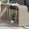 vidaXL Storage Shelf Light Grey PE Rattan Storage Shelf Rectangular