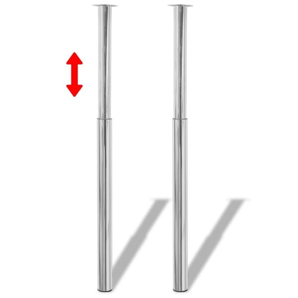 vidaXL Table Leg Set of 4 Chrome Iron