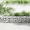 vidaXL Gabion Wall with Covers Galvanized Steel 236"x19.7"x19.7"