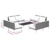 vidaXL Garden Lounge Set Dark grey