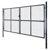 vidaXL Mesh Garden Gate Galvanised Steel 118.1x59.1" Grey