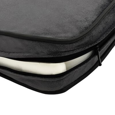 vidaXL Dog Sofa Dark Gray 31.9"x16.9"x12.2" Plush and Faux Leather