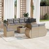 vidaXL Garden Sofa Set Beige PE rattan Large Modular Garden Sofa Set