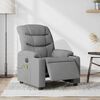 vidaXL Electric Massage Recliner Chair Light grey Polyester, Metal, Plywood