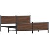 vidaXL Bed Frame Brown Oak Steel Full Bed Frame Rectangular