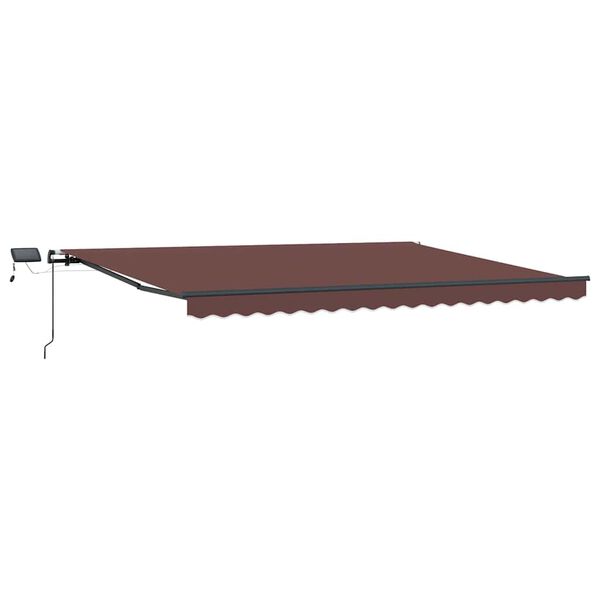vidaXL Retractable Awning Brown