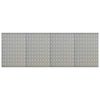 vidaXL Wall-mounted Peg Boards 4 pcs 15.7"x22.8" Steel