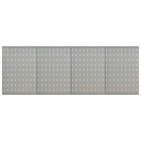 vidaXL Wall-mounted Peg Boards 4 pcs 15.7"x22.8" Steel