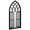 vidaXL Mirror Black Iron 39.4 x 17.7 in Decorative Inlays Mirror