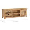 vidaXL TV Stand Brown Solid mango wood, engineered wood Medium TV Stand