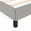 vidaXL Bed Frame Light Gray Polyester, Plywood, Engineered Wood Twin XL