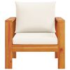 vidaXL Garden Chair Cream White Solid Acacia wood Medium