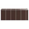 vidaXL Garden Shed Brown Galvanized Steel Large Garden Shed