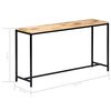 vidaXL Console Table Brown, Black Solid rough mango wood, Powder-coated iron