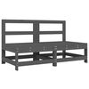 vidaXL Garden Lounge Set Grey Solid pine wood, plywood Medium Modular