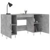 vidaXL Desk Concrete grey Engineered wood 55.1x19.7x29.5 in Desk