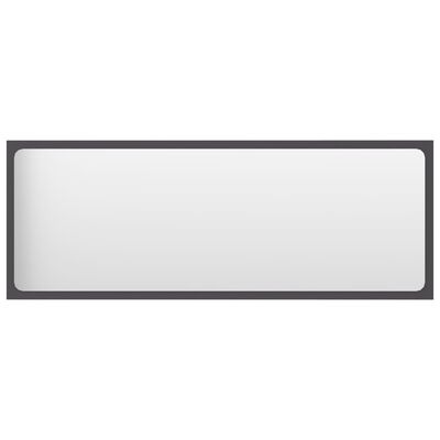 vidaXL Bathroom Mirror Gray 39.4"x0.6"x14.6" Chipboard