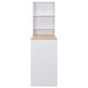 vidaXL Bar Table White, Natural Engineered wood 45.3 x 23.2 x 78.7 in