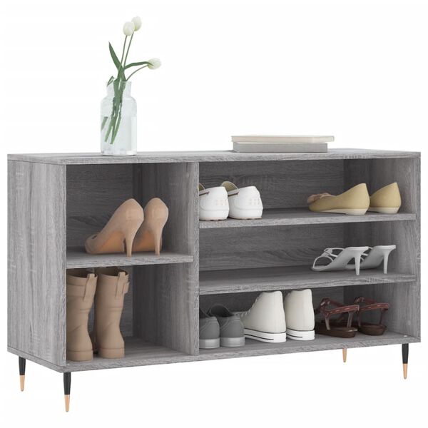 vidaXL Shoe Cabinet Grey Sonoma Engineered Wood Standard Shoe Cabinet