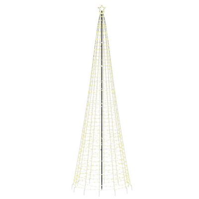 vidaXL Christmas Tree Light with Spikes 1554 LEDs Warm White 196.9"