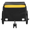 vidaXL Bike Trailer Black and Yellow 99.2 lb Iron