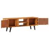 vidaXL TV Cabinet Honey-Colored Solid Acacia Wood and Metal Medium