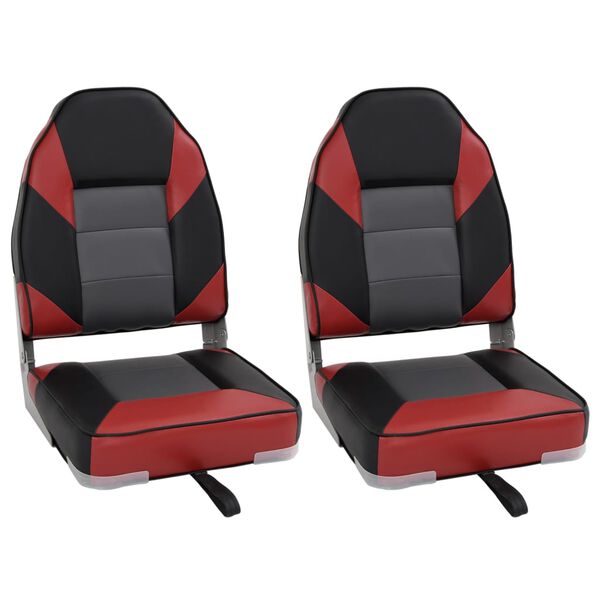 vidaXL Foldable Boat Seats 2pcs with High Back 15.4x16.9x22.8"
