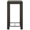 vidaXL Garden Bar Set Brown PE rattan, powder-coated steel Medium