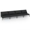 vidaXL Garden Lounge Set Dark grey Powder-coated steel Standard