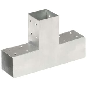 vidaXL Post Connector T Shape Galvanised Metal 2.80x2.80"