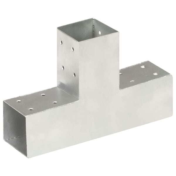 vidaXL Post Connector T Shape Galvanised Metal 2.80x2.80"