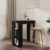 vidaXL Bar Table Black Engineered wood Medium Durable Bar Table