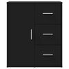 vidaXL Sideboard Black Engineered wood Medium Sideboard Rectangular