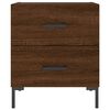 vidaXL Bedside Cabinet Set of 2 Brown oak Engineered wood, Iron
