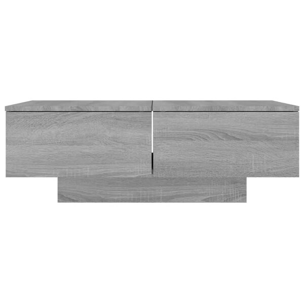 vidaXL Coffee Table Grey Sonoma Engineered Wood 35.4 x 23.6 in Storage