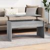 vidaXL Coffee Table Grey Sonoma Engineered Wood Standard Sliding Top