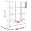 vidaXL Bookcase Black Engineered wood, steel Medium Bookcase