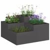vidaXL Garden Planter Black 80 x 80 x 48 cm Steel