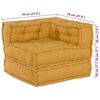 vidaXL Modular Sofa 4 pcs Yellow Fabric