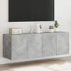 vidaXL TV Wall Cabinet Set of 2 Concrete grey Engineered wood Medium