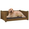 vidaXL Dog Bed Honey brown Solid pine wood Medium Durable Dog Bed