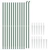 vidaXL Wire Mesh Fence with Spike Anchors Green 5.9x82.0'
